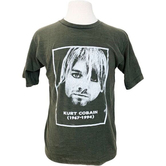 Vintage Nirvana Kurt Cobain T-Shirt Single Stitch - Picture 1 of 7